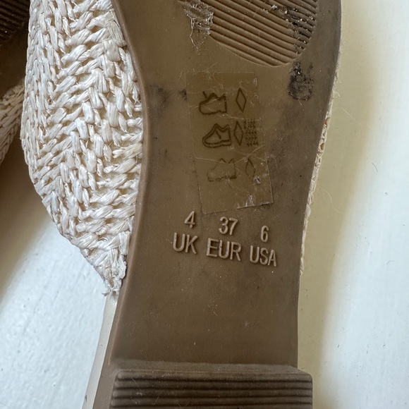 London Rag woven raffia mule slides ivory size 6.5 - Picture 5 of 6